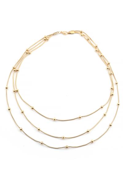 Çelik Kolye Gold 45cm