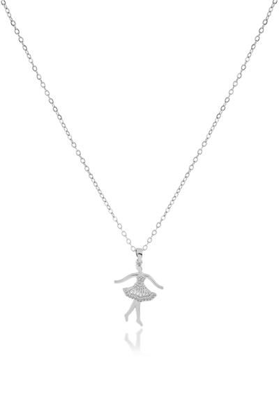 Çelik Balerin Kolye SILVER 45 cm