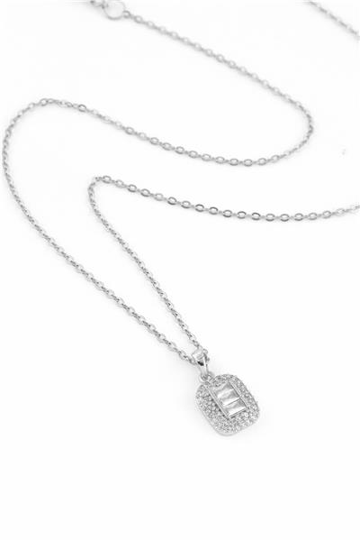 Çelik Baget Kolye Silver 45cm