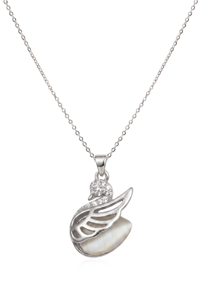 Çelik Kuğu Kolye SILVER 45cm