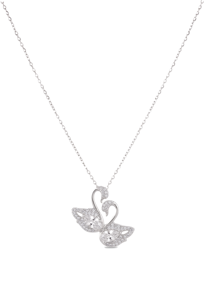 Çelik Kuğu Kolye SILVER 45cm