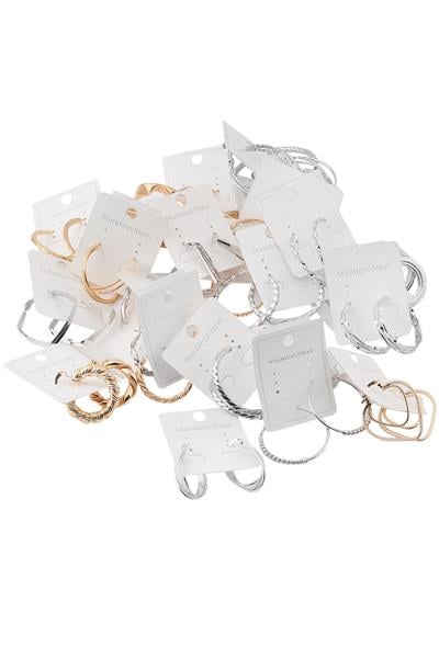 Çelik Küpe Mix (24 Adet)