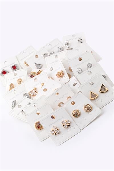 Çelik Küpe Mix (24 Adet)