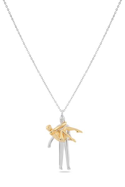 Çelik Sevgili Kolye Silver 45 cm