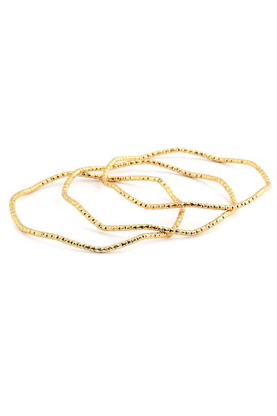 Çelik Üçlü Bilezik GOLD 62mm