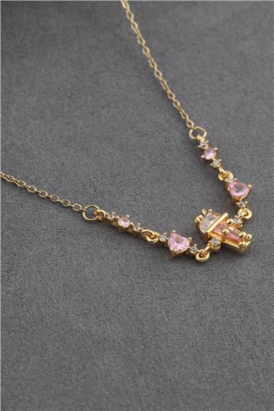 Çelik Y Kolye GOLD 45cm