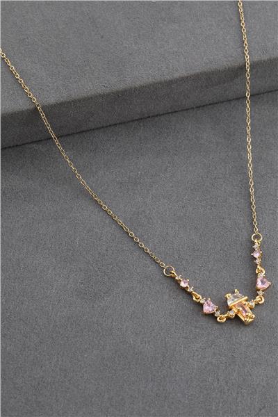 Çelik Y Kolye GOLD 45cm