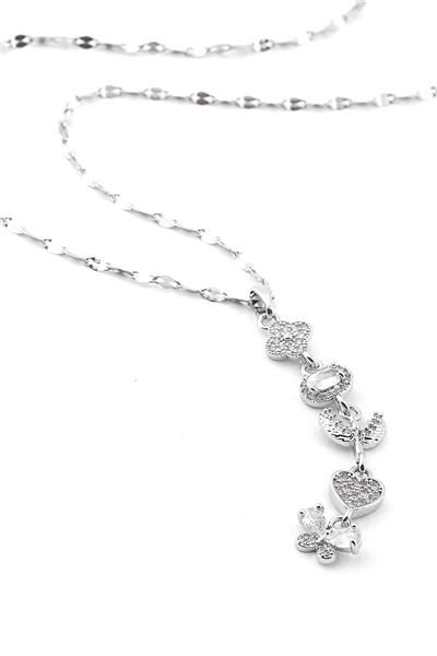 Çelik Y Kolye Silver