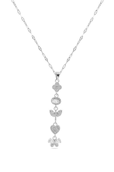 Çelik Y Kolye Silver