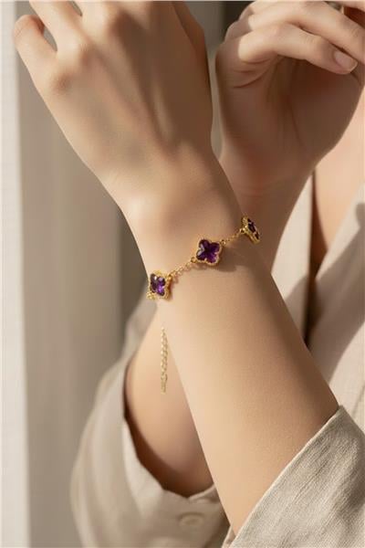 Çelik Yonca Bileklik GOLD