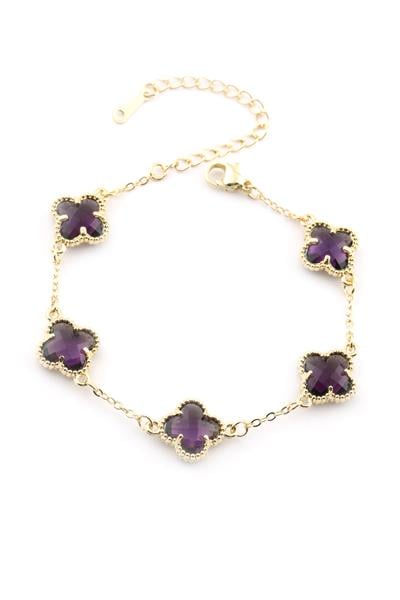 Çelik Yonca Bileklik GOLD