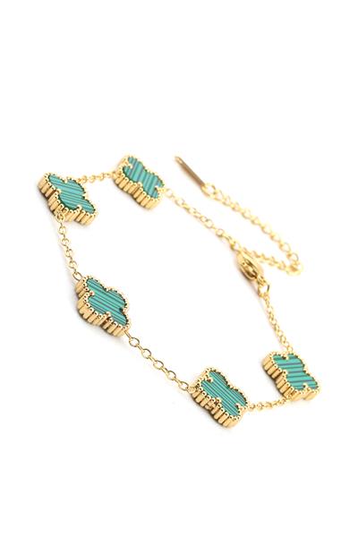 Çelik Yonca Bileklik Gold