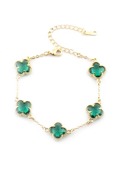 Çelik Yonca Bileklik GOLD