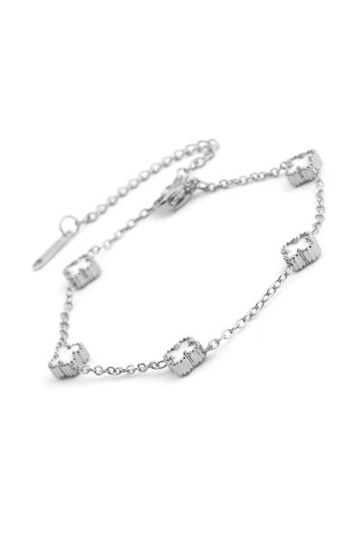 Çelik Yonca Bileklik Silver