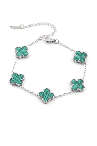 Çelik Yonca Bileklik Silver