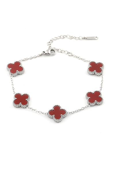 Çelik Yonca Bileklik Silver