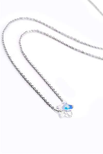Yıldız Çelik Zirkon Kolye Silver 45 cm