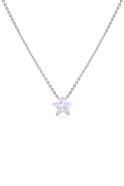 Yıldız Çelik Zirkon Kolye Silver 45 cm
