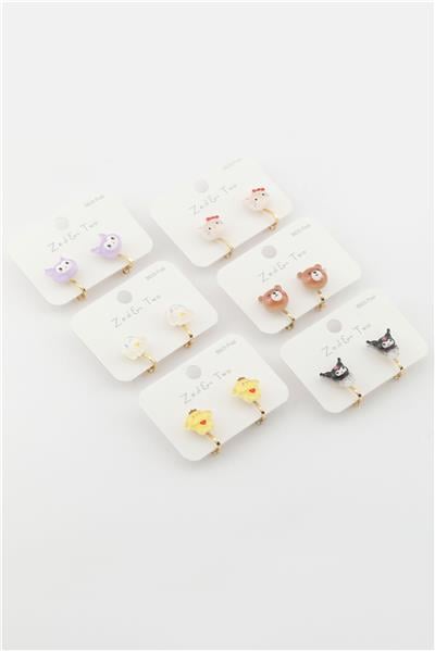 Çocuk Sıkıştırma Küpe 12li