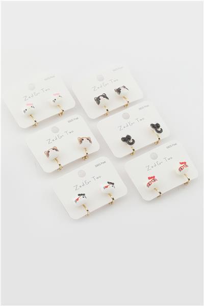 Çocuk Sıkıştırma Küpe 12li