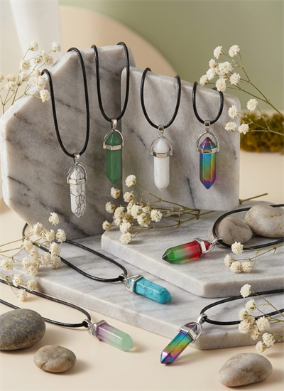 Doğal Taş Kolye Mix 10 Adet