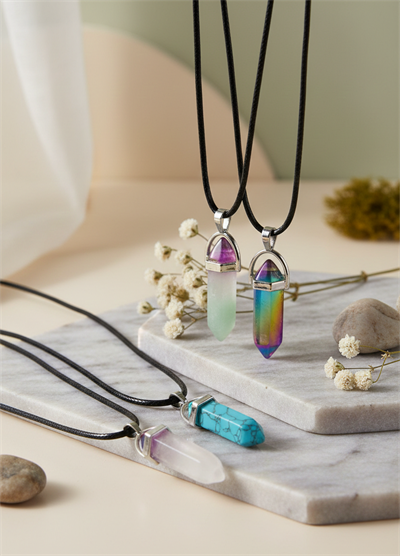 Doğal Taş Kolye Mix 10 Adet