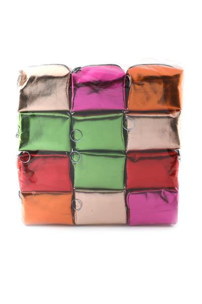 Mini Fermuarlı Bozuk Para Cüzdanı 12 Adet