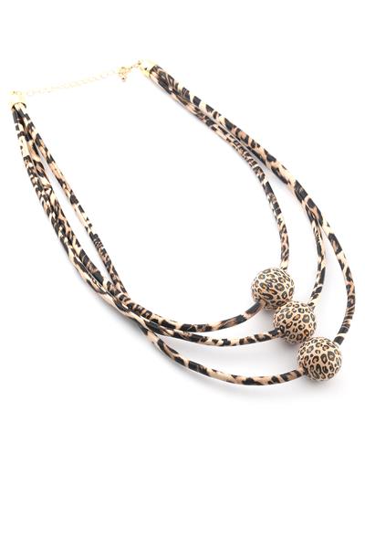 VIP Leopar Desenli Kolye
