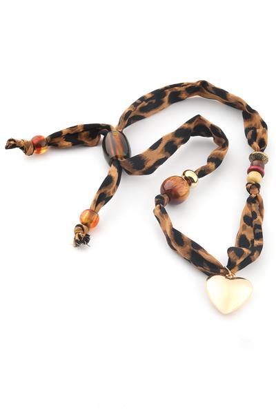 VIP Leopar Desenli Kolye