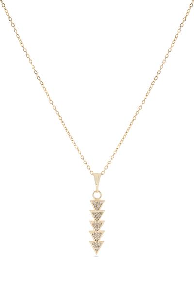 Zirkon Kolye GOLD 45 cm