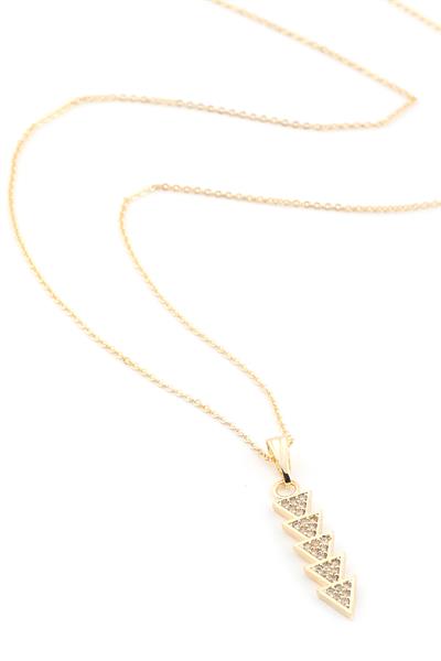 Zirkon Kolye GOLD 45 cm