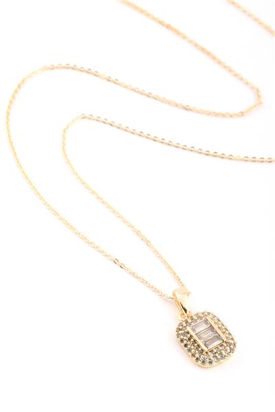 Zirkon Kolye GOLD 45 cm