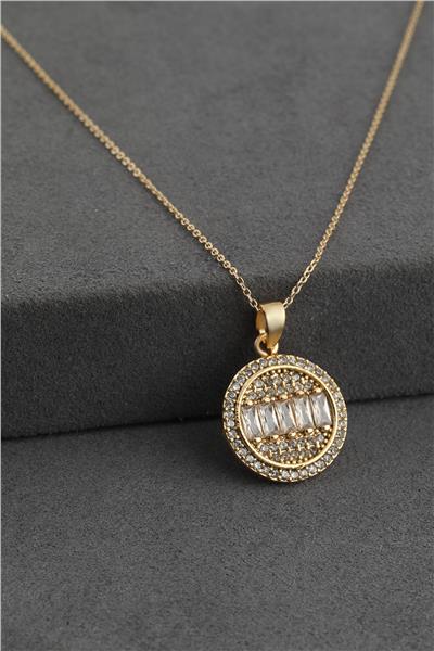 Zirkon Kolye GOLD 45 cm