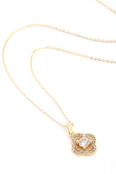 Zirkon Kolye GOLD 45 cm
