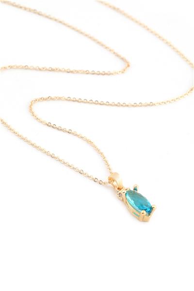 Zirkon Kolye GOLD 45 cm
