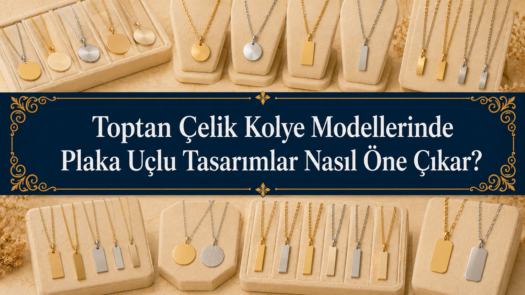 Toptan Çelik Kolye Modellerinde Plaka Uçlu Tasarımlar Nasıl Öne Çıkar?