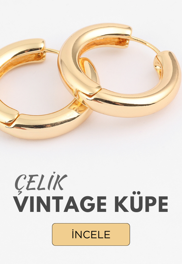 Çelik Vintage Küpe