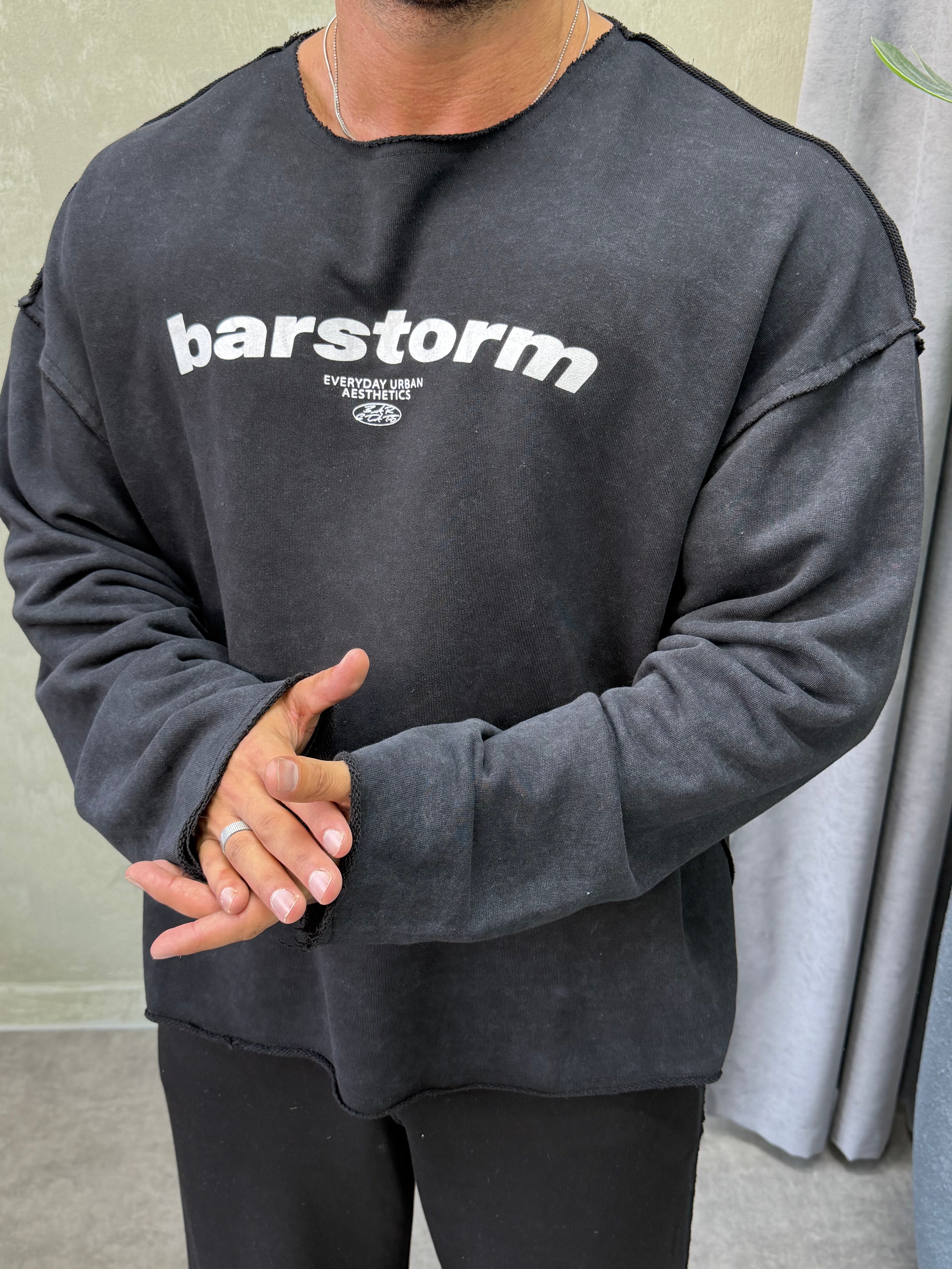   ÖZEL SERİ ÇİFT TARAFLI OVERSIZE SWEAT SİYAH