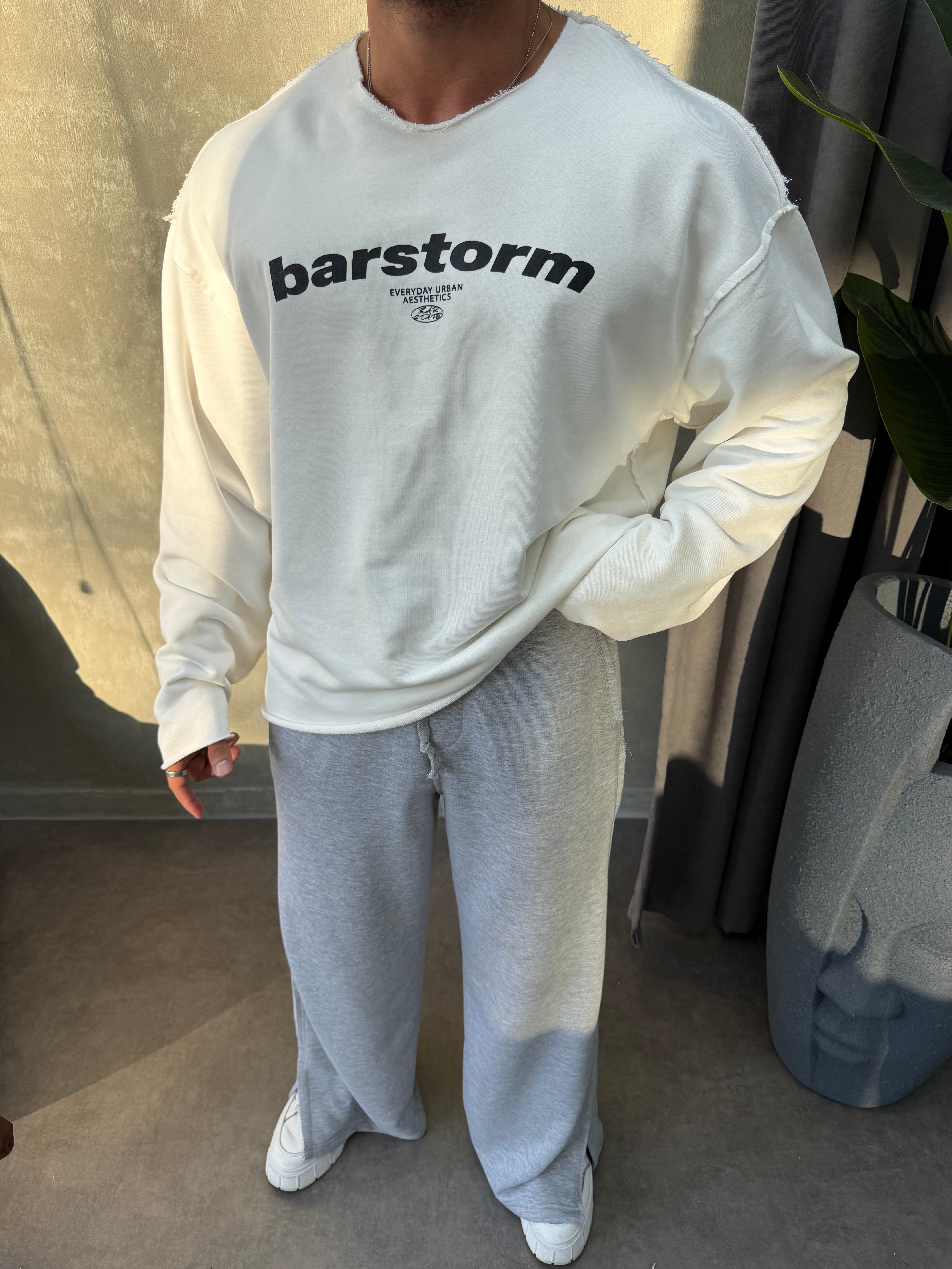   ÖZEL SERİ ÇİFT TARAFLI OVERSIZE SWEAT BEYAZ