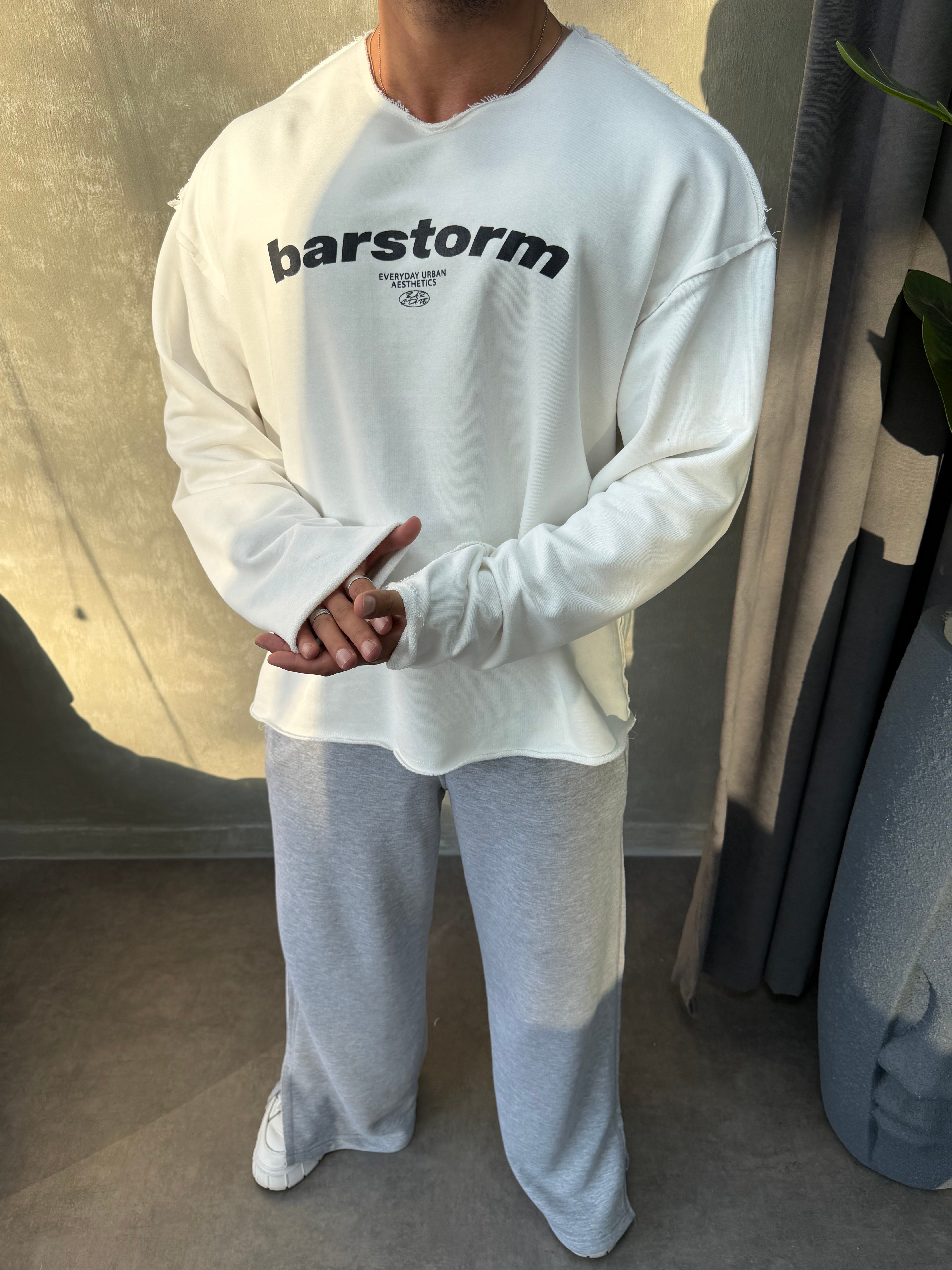   ÖZEL SERİ ÇİFT TARAFLI OVERSIZE SWEAT BEYAZ