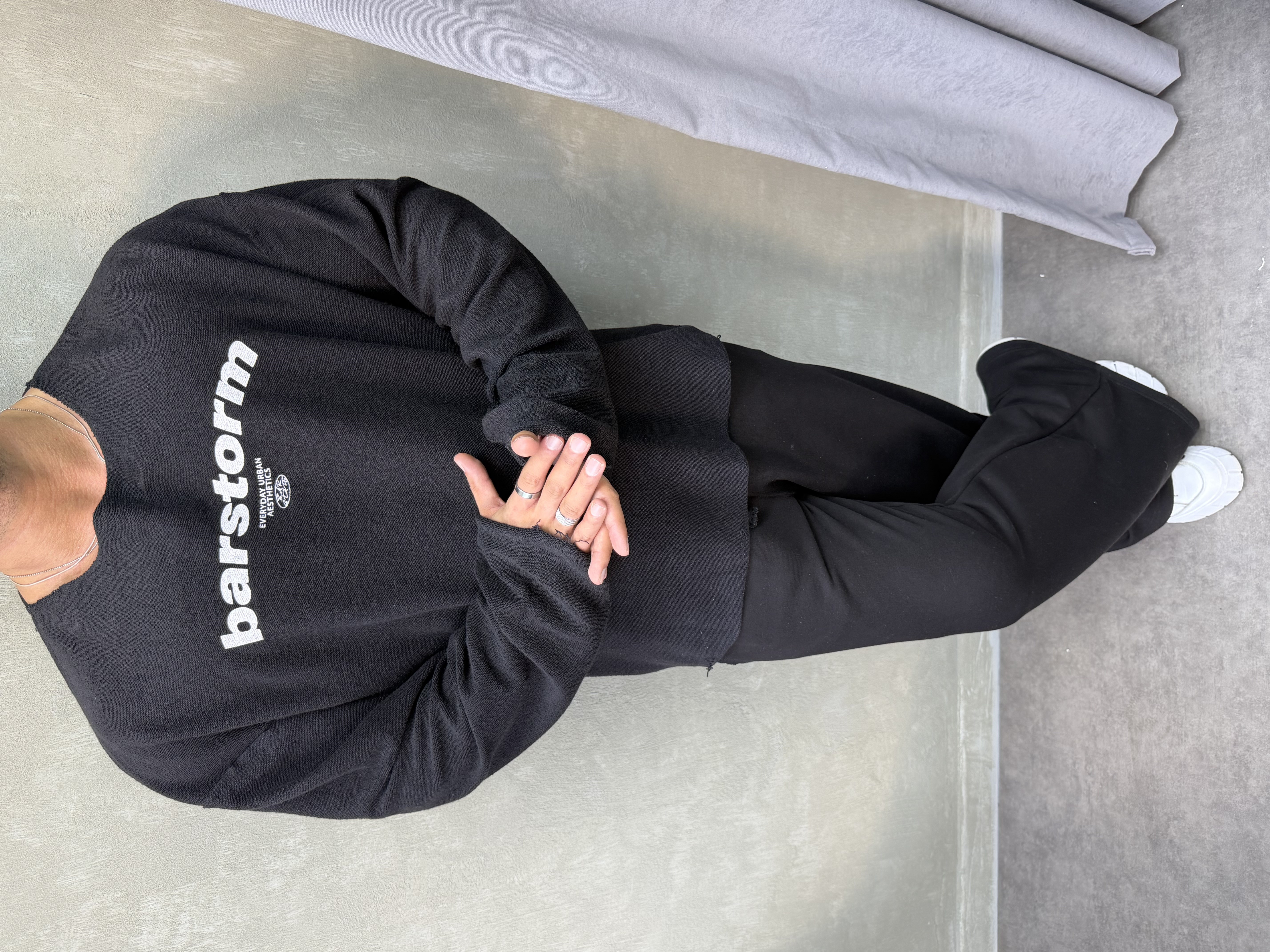   ÖZEL SERİ ÇİFT TARAFLI OVERSIZE SWEAT SİYAH