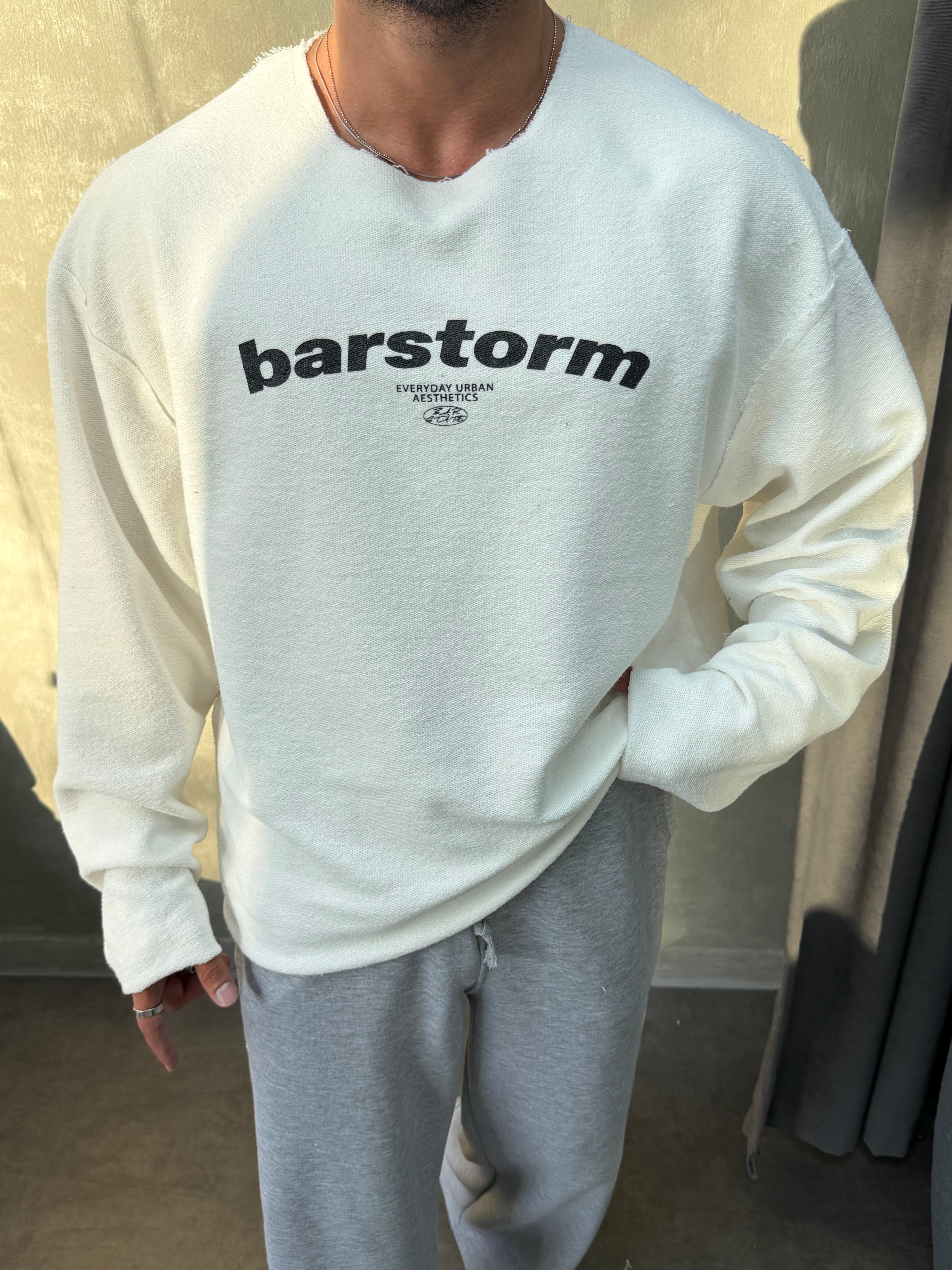   ÖZEL SERİ ÇİFT TARAFLI OVERSIZE SWEAT BEYAZ