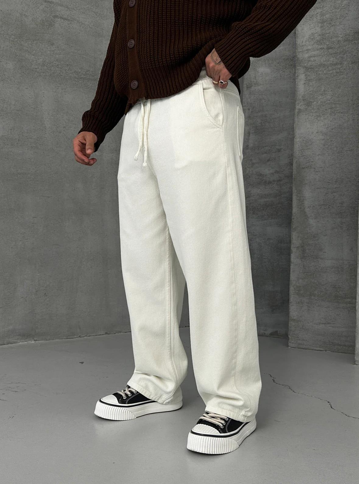 BAGGY KALIP GABARDİN PANTOLON BEJ