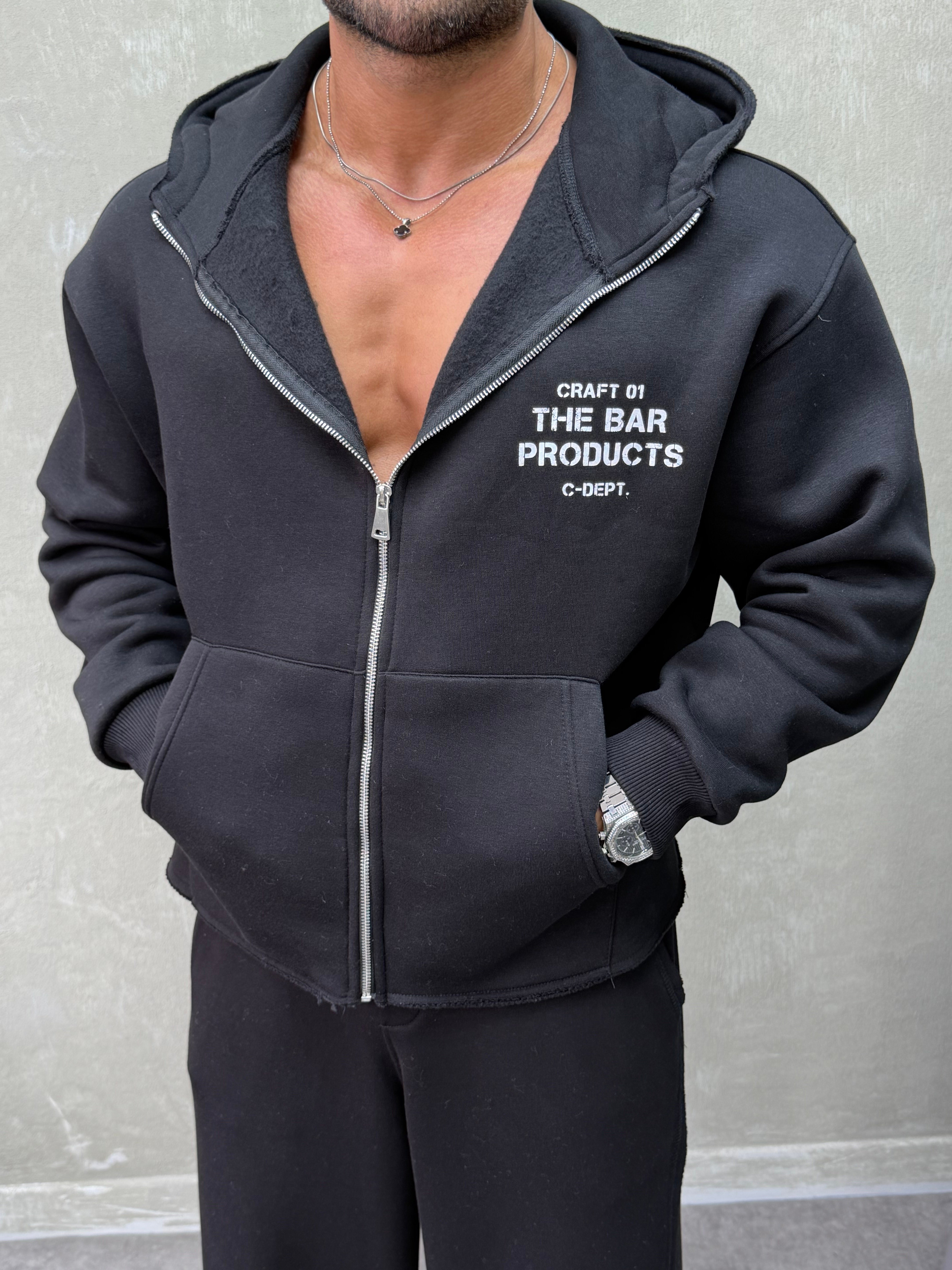BOXY KALIP OVERSIZE KAPŞONLU SWEAT SİYAH