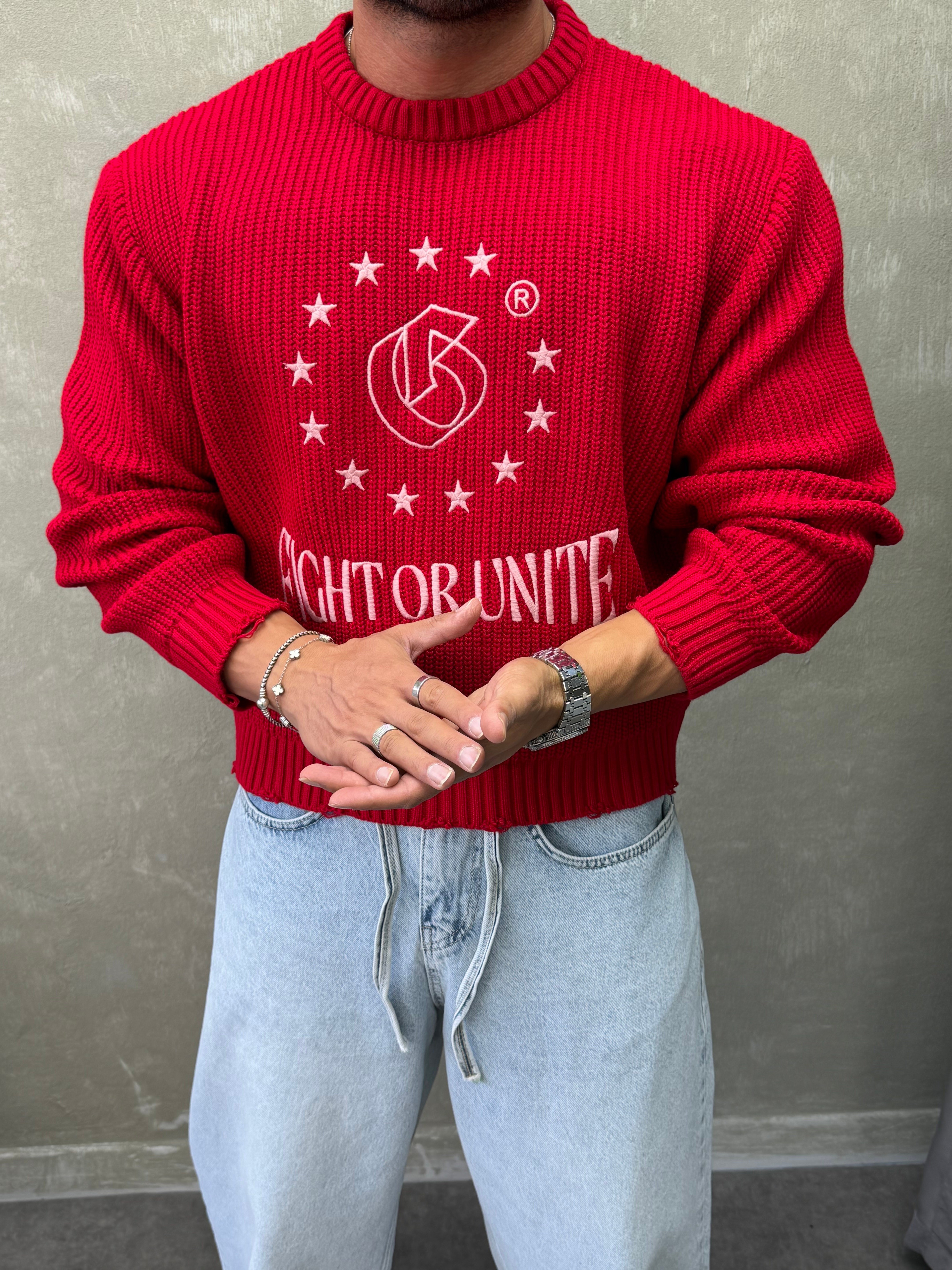 BOXY KALIP OVERSIZE KAZAK KIRMIZI