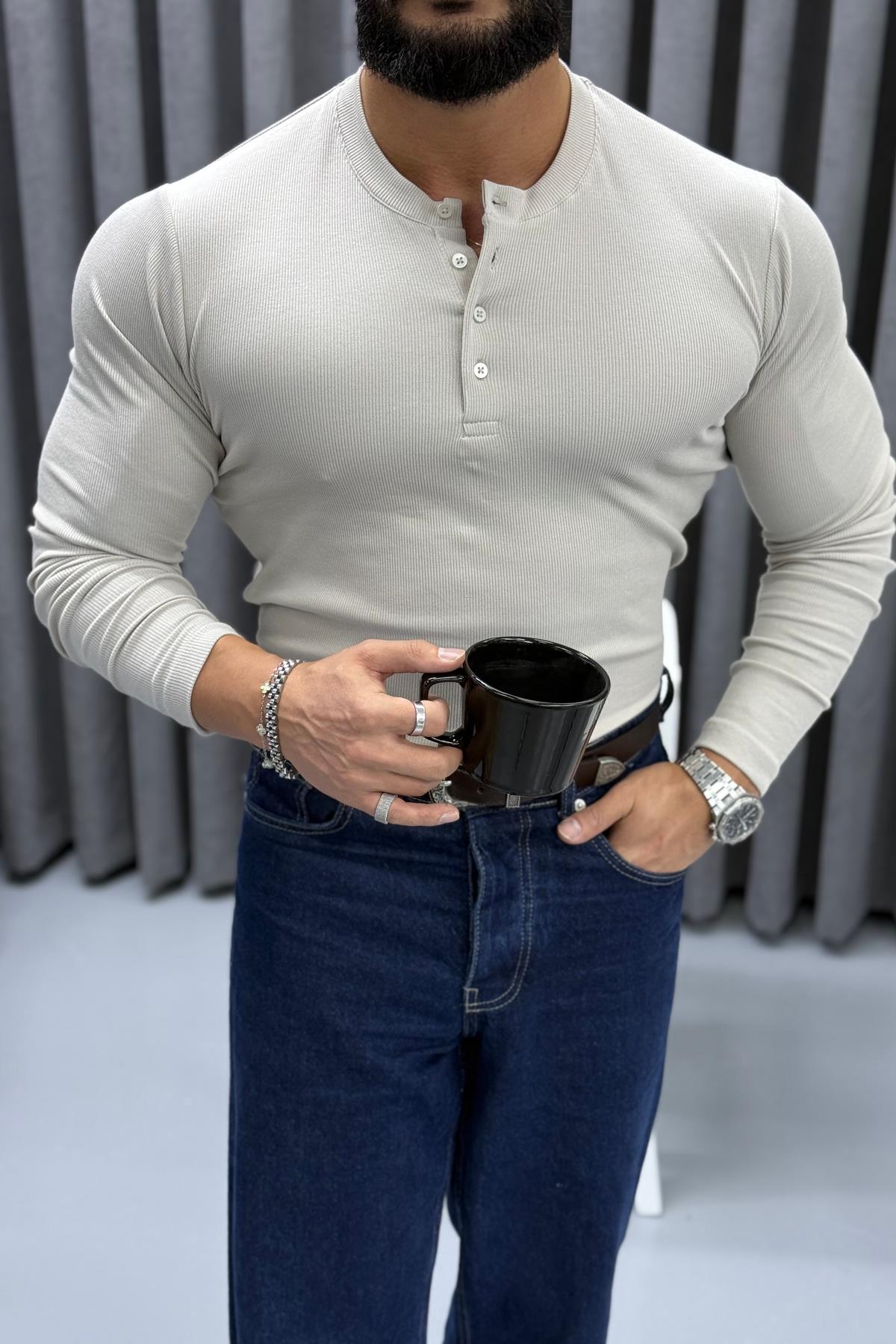 FİTİLLİ ÜÇ DÜĞMELİ BADİ KREM