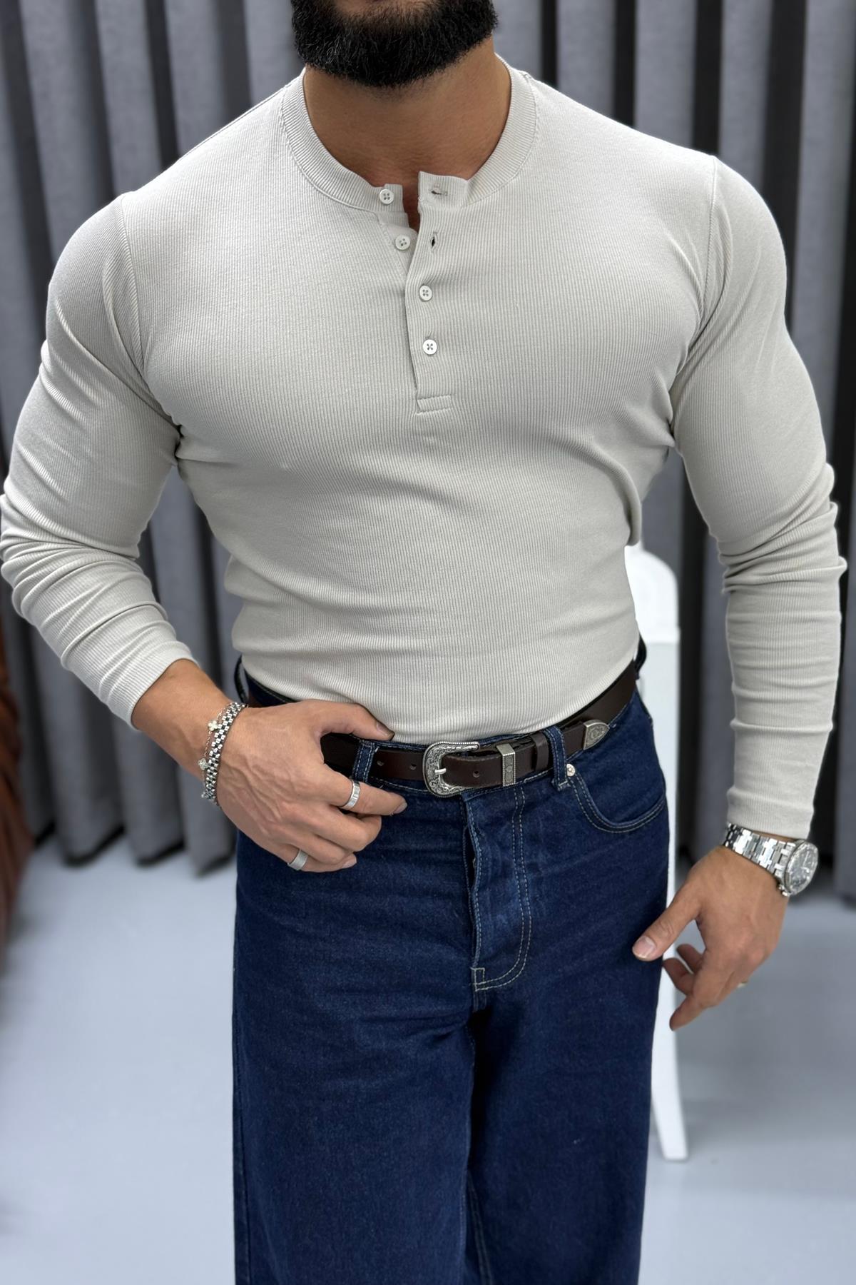 FİTİLLİ ÜÇ DÜĞMELİ BADİ KREM