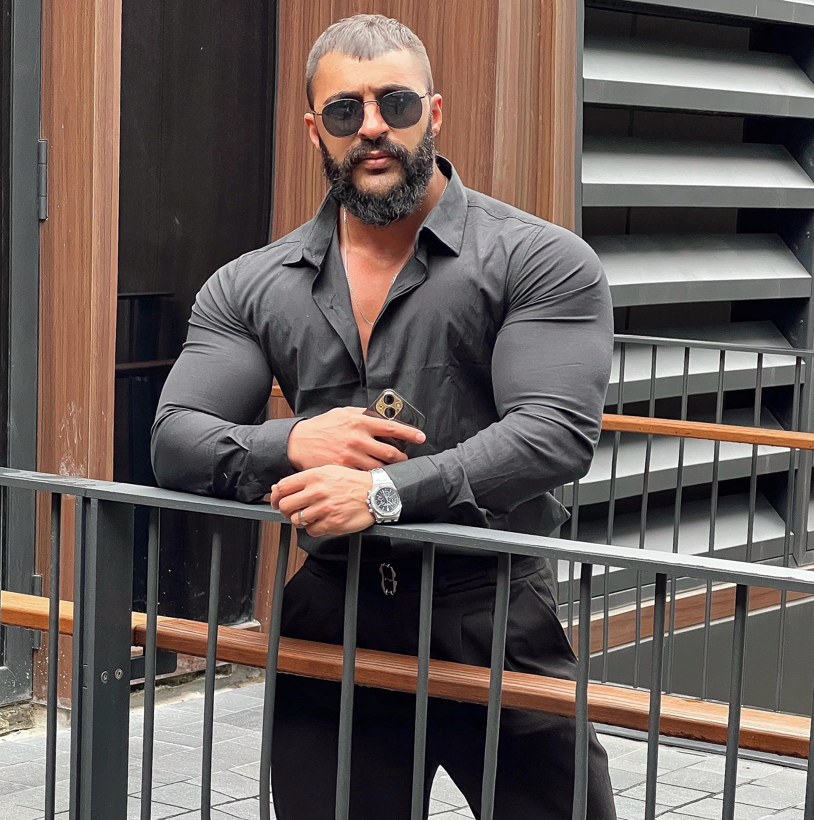 Klasik Slimfit Likralı Gömlek Siyah