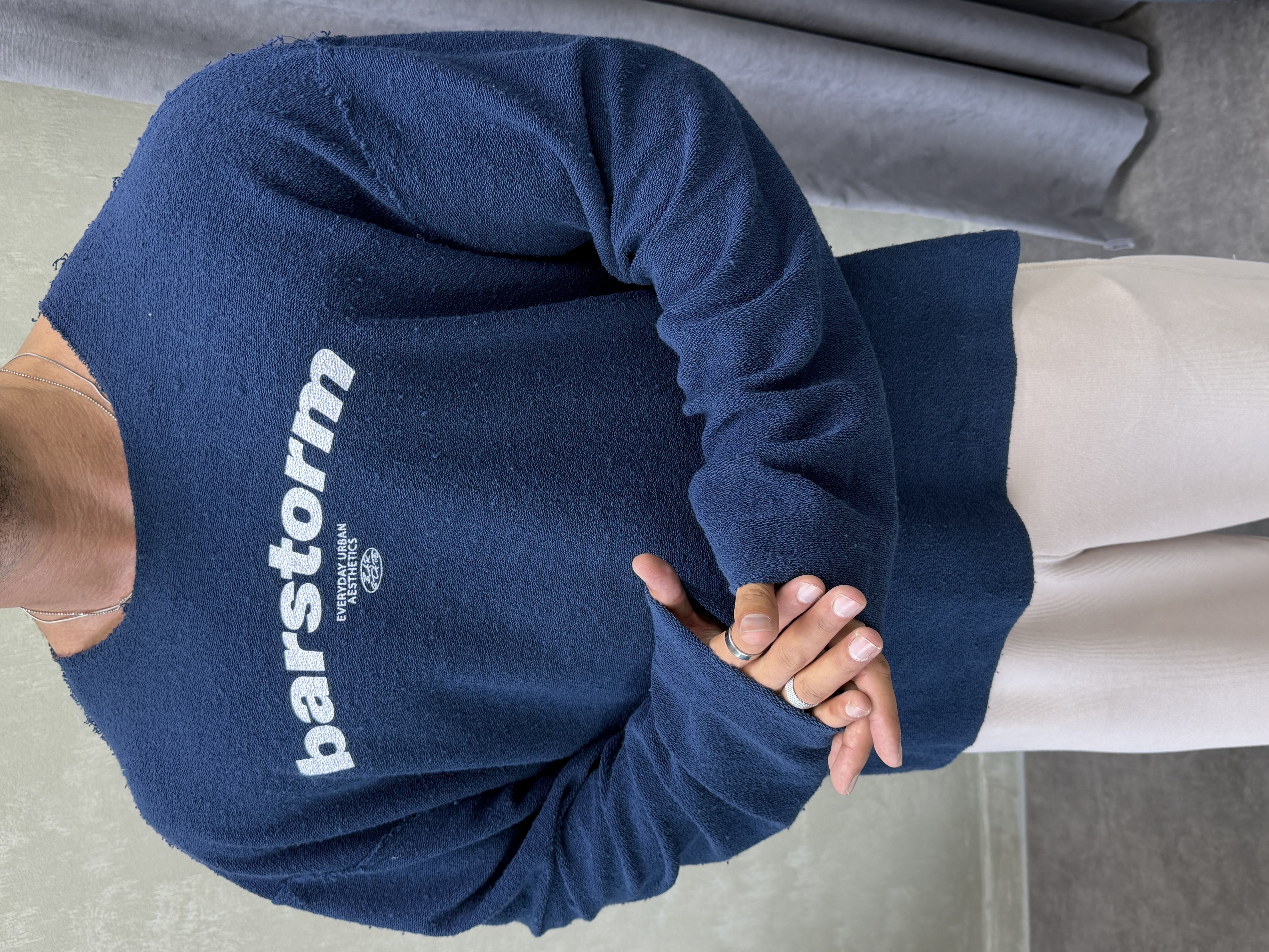 ÖZEL SERİ ÇİFT TARAFLI OVERSIZE SWEAT LACİVERT