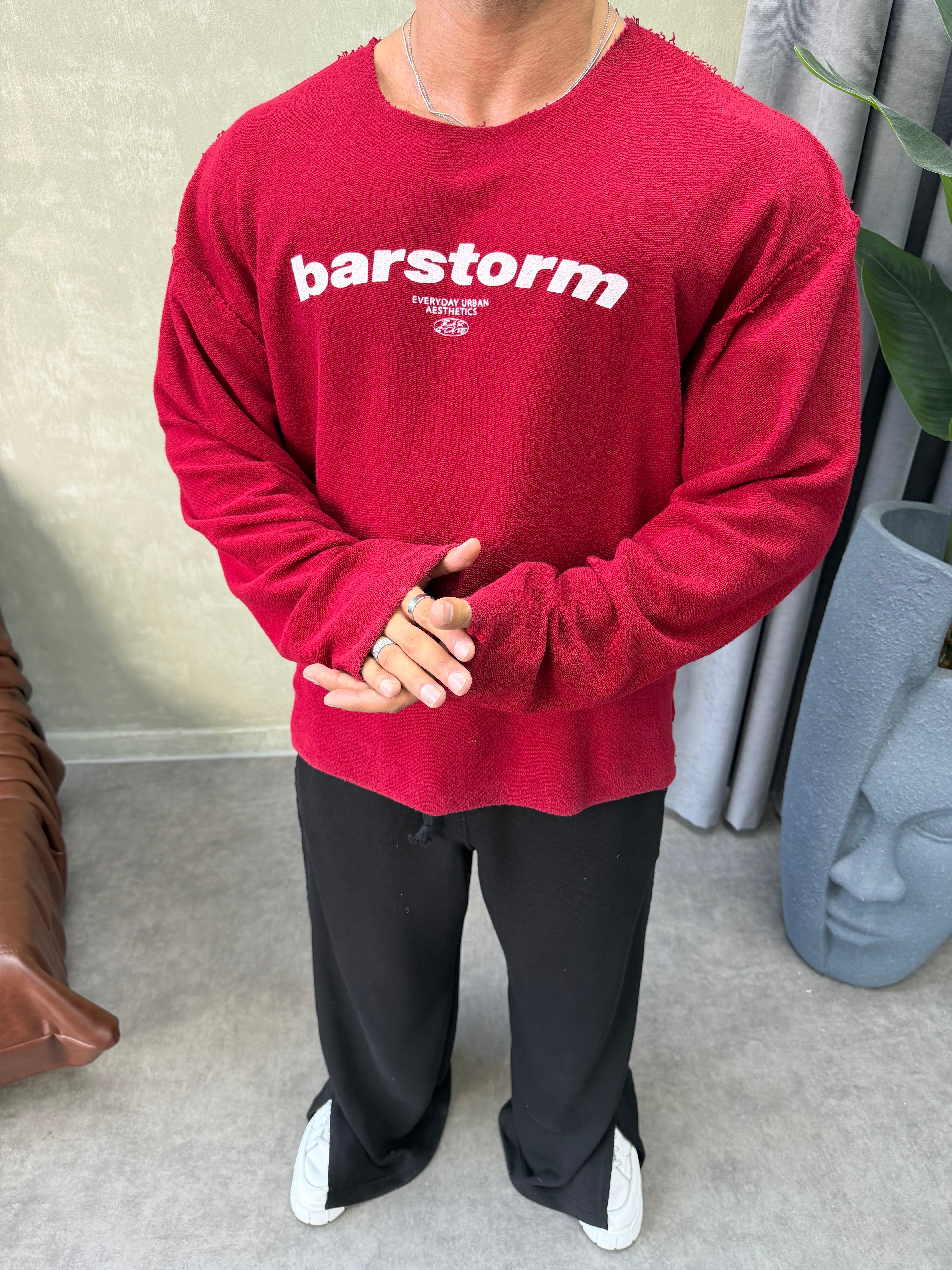 ÖZEL SERİ ÇİFT TARAFLI OVERSIZE SWEAT BORDO